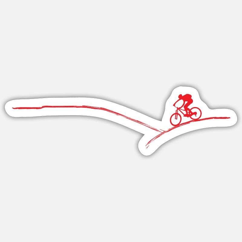 VTT VTT - Sticker taille S (10 x 10 cm) - blanc mat