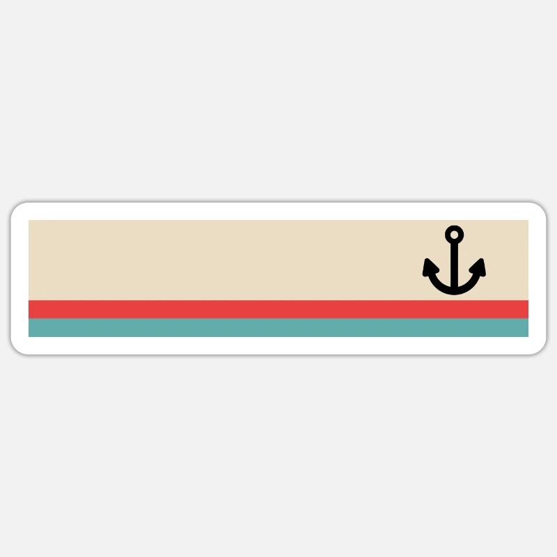 Anker maritim - Sticker Größe S (10 x 10 cm) - Mattweiß