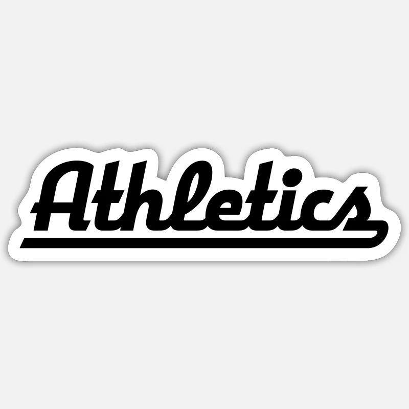 athletics - Sticker taille S (10 x 10 cm) - blanc mat