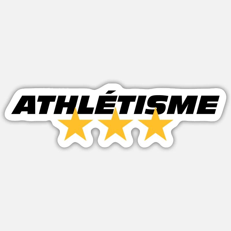 Athlétisme - Sticker taille S (10 x 10 cm) - blanc mat