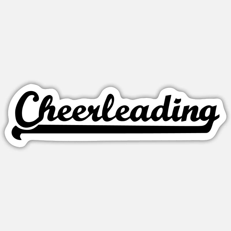 Cheerleading - Sticker Größe S (10 x 10 cm) - Mattweiß