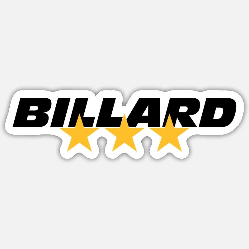 Billard - Sticker size S (10 x 10 cm) - white matte