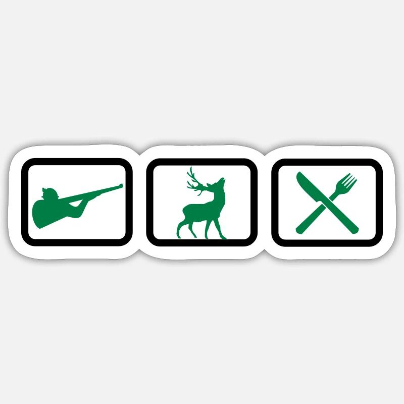 chasse Sticker taille S (10 x 10 cm)