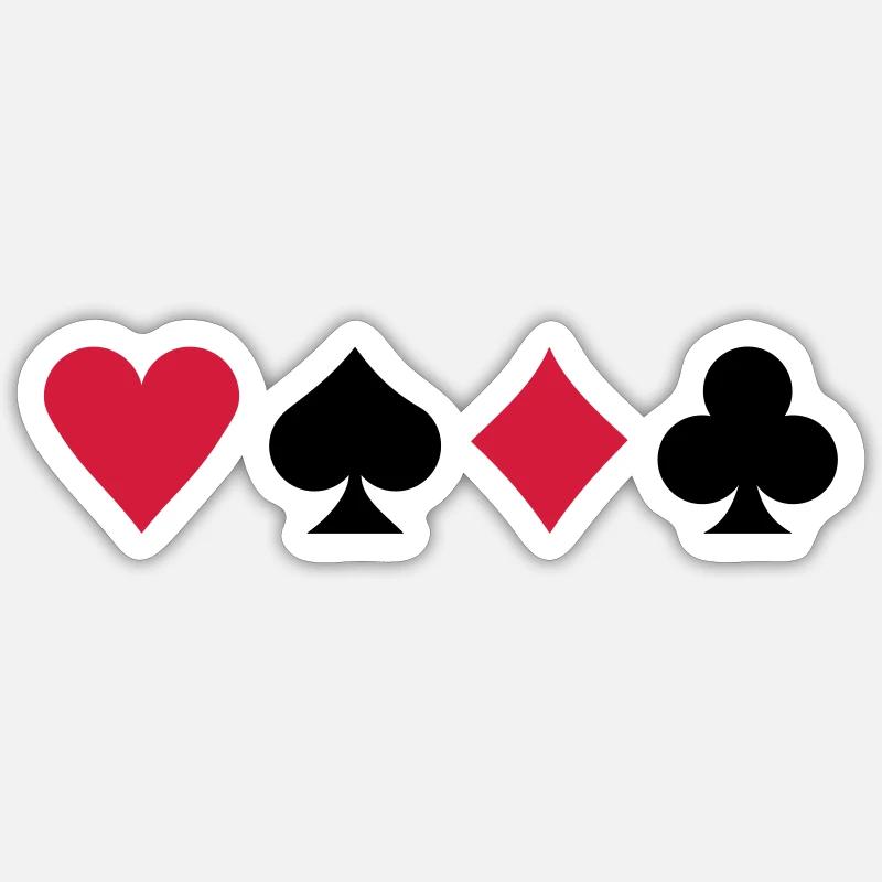 Poker - Sticker size S (10 x 10 cm) - white matte