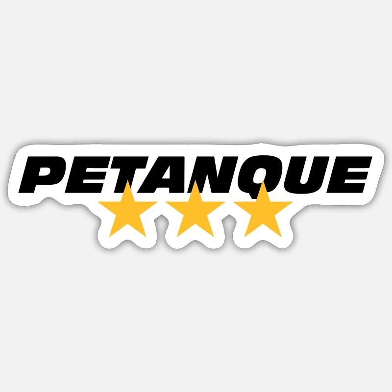 Petanque - Sticker Größe S (10 x 10 cm) - Mattweiß