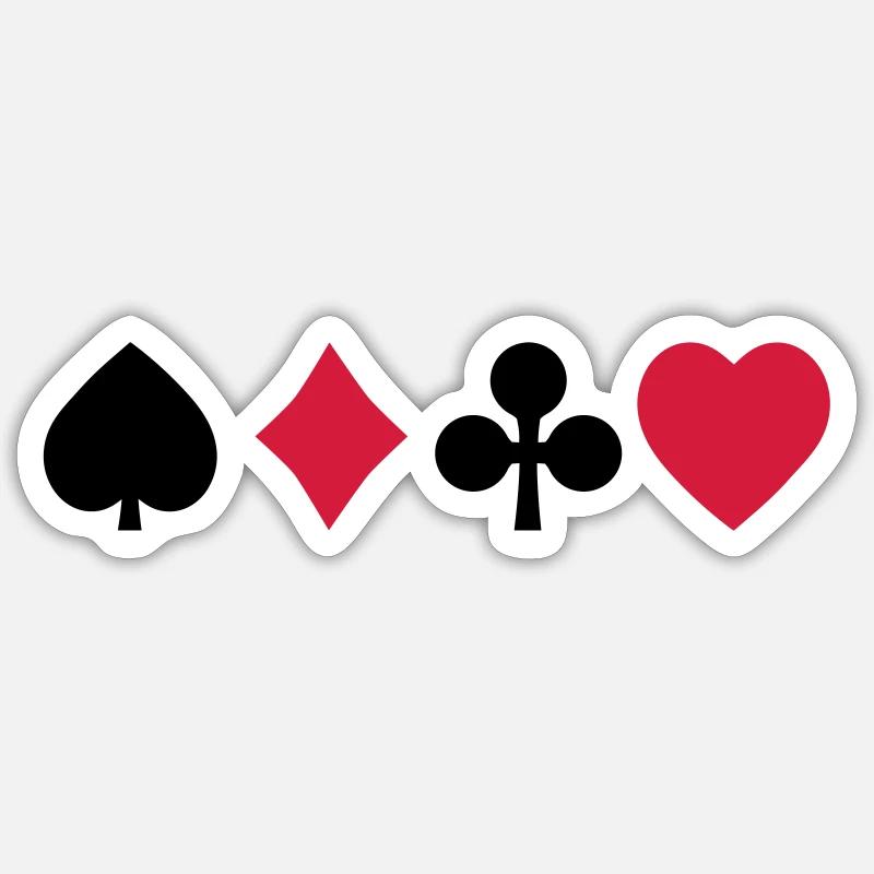 playing cards - Sticker size S (10 x 10 cm) - white matte