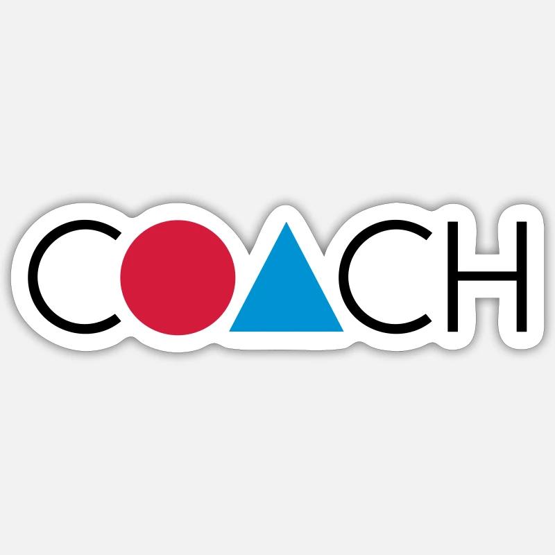GEO COACH - Sticker Größe S (10 x 10 cm) - Mattweiß