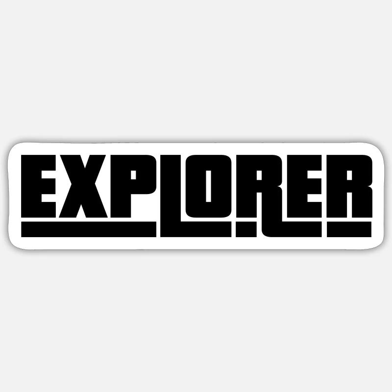 Explorer - Sticker size S (10 x 10 cm) - white matte