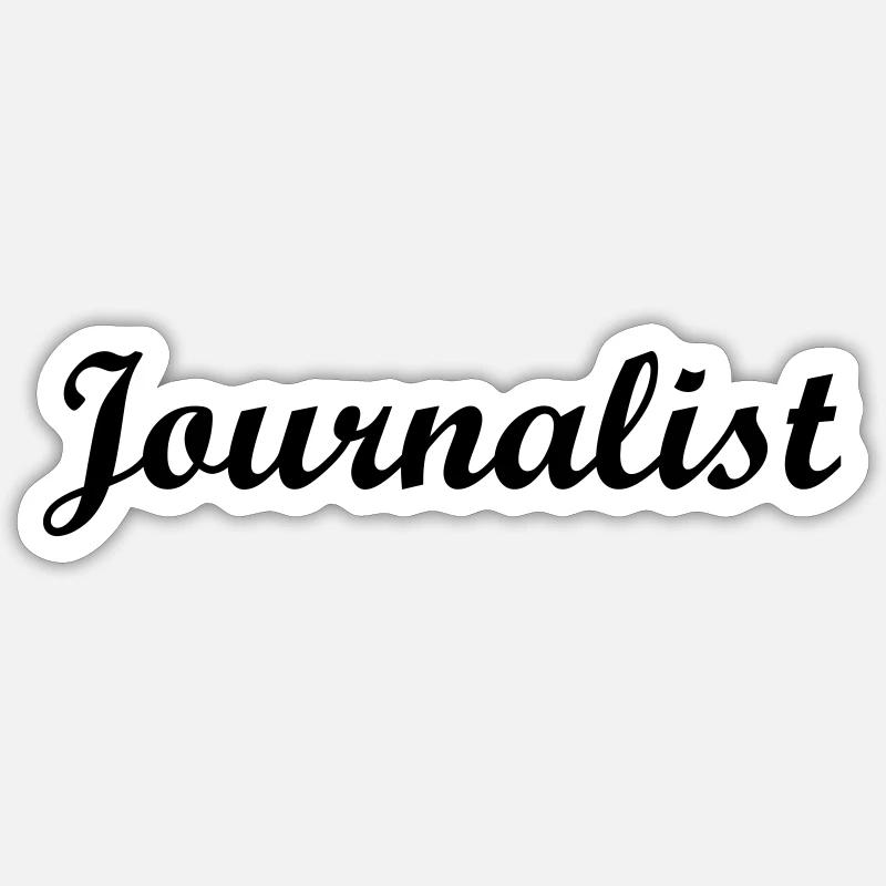 Journalist - Sticker size S (10 x 10 cm) - white matte