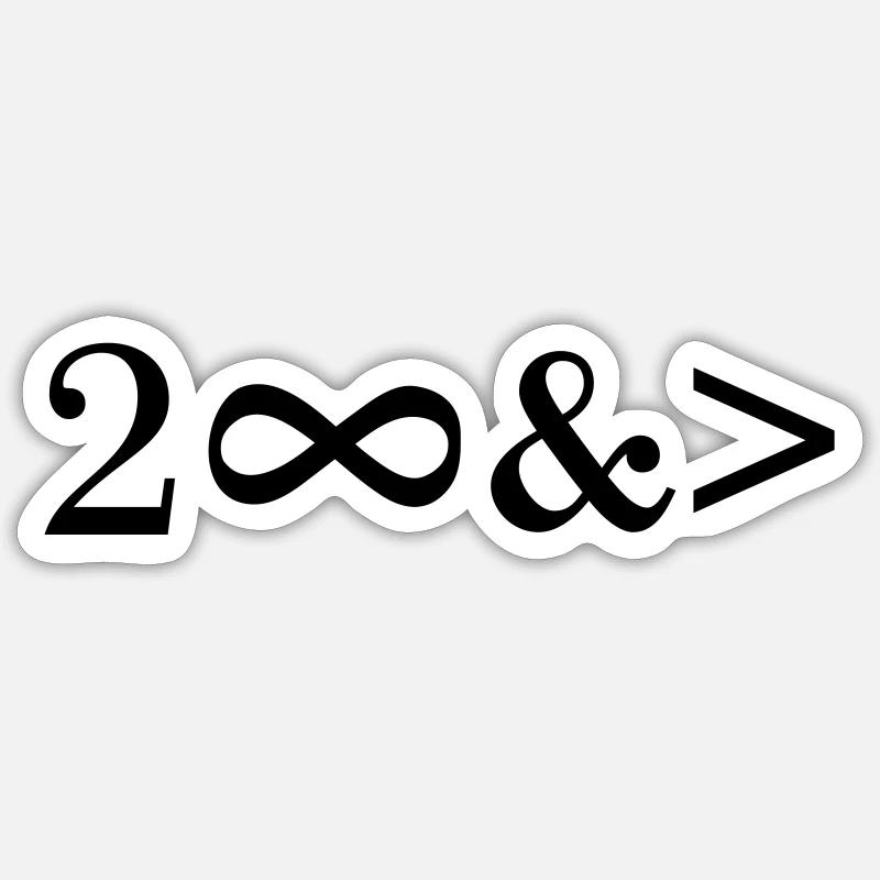 To Infinity and beyond! Love, Valentines Day, Math Sticker size S (10 x 10 cm)