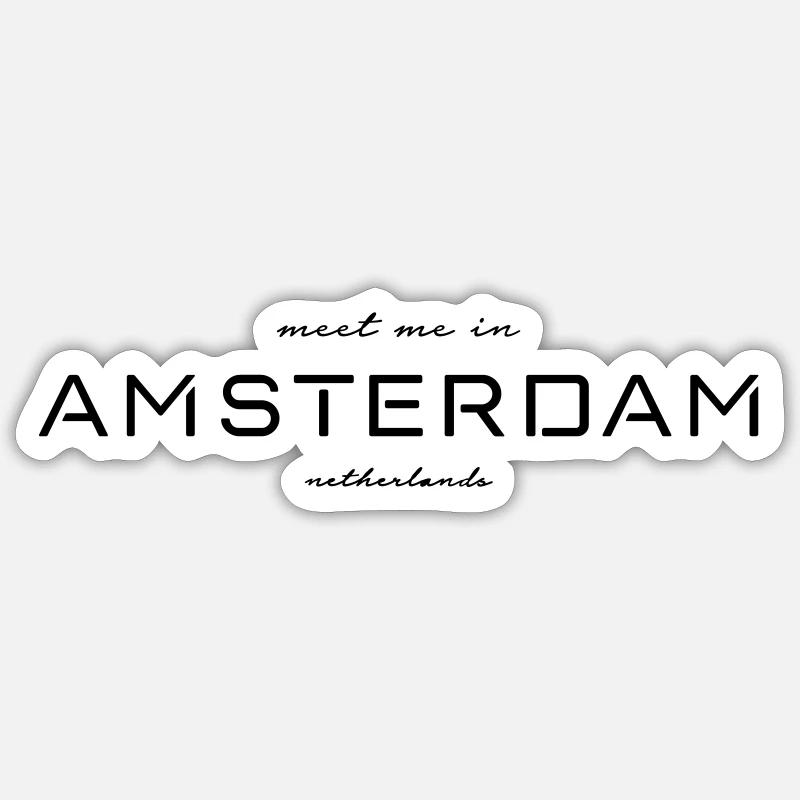 Rencontrez-moi à Amsterdam Sticker taille S (10 x 10 cm)