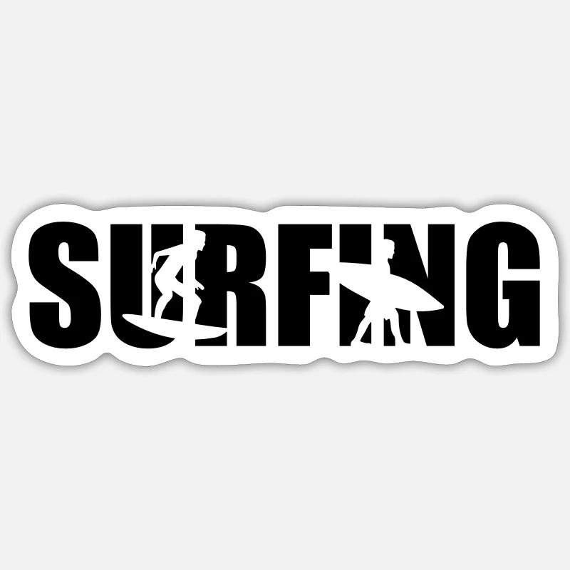 Surfing Sticker size S (10 x 10 cm)
