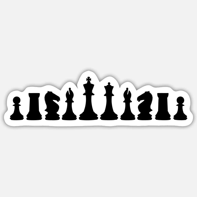 Chess, chess pieces Sticker size S (10 x 10 cm)