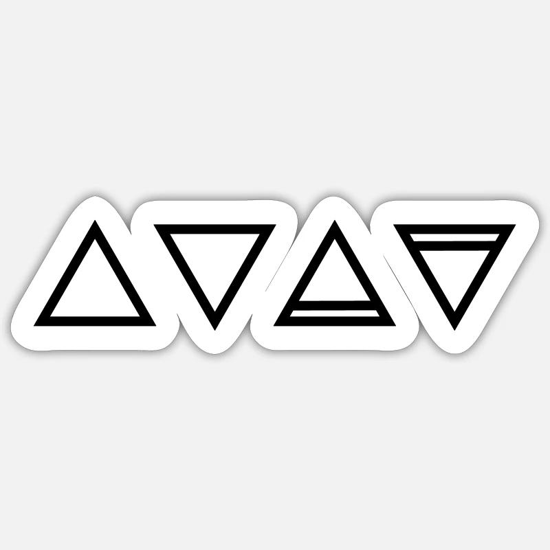 Elements, symbols, triangle, magic, occult Sticker size S (10 x 10 cm)