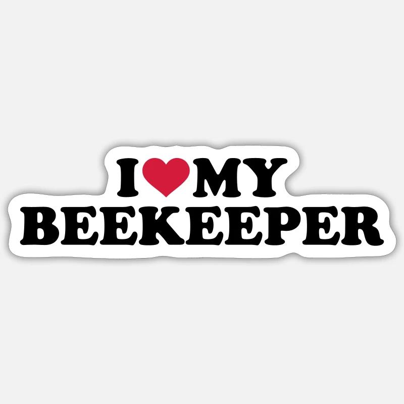 Imker - Sticker Größe S (10 x 10 cm) - Mattweiß