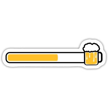 barcode text logo design loading download energy r - Sticker size S (10 x 10 cm) - white matte - Front
