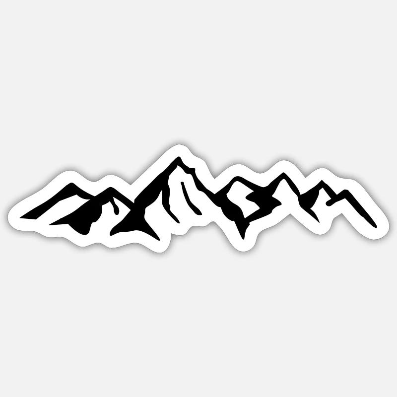 Mountain, mountains, glacier - Sticker size S (10 x 10 cm) - white matte