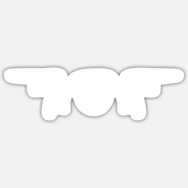 Drohne - Sticker Größe S (10 x 10 cm) - Mattweiß