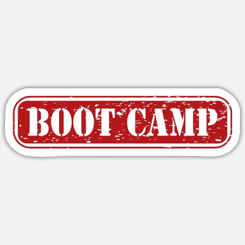 Bootcamp Trainingslager Geschenk Militär Drill Sticker Größe S (10 x 10 cm)