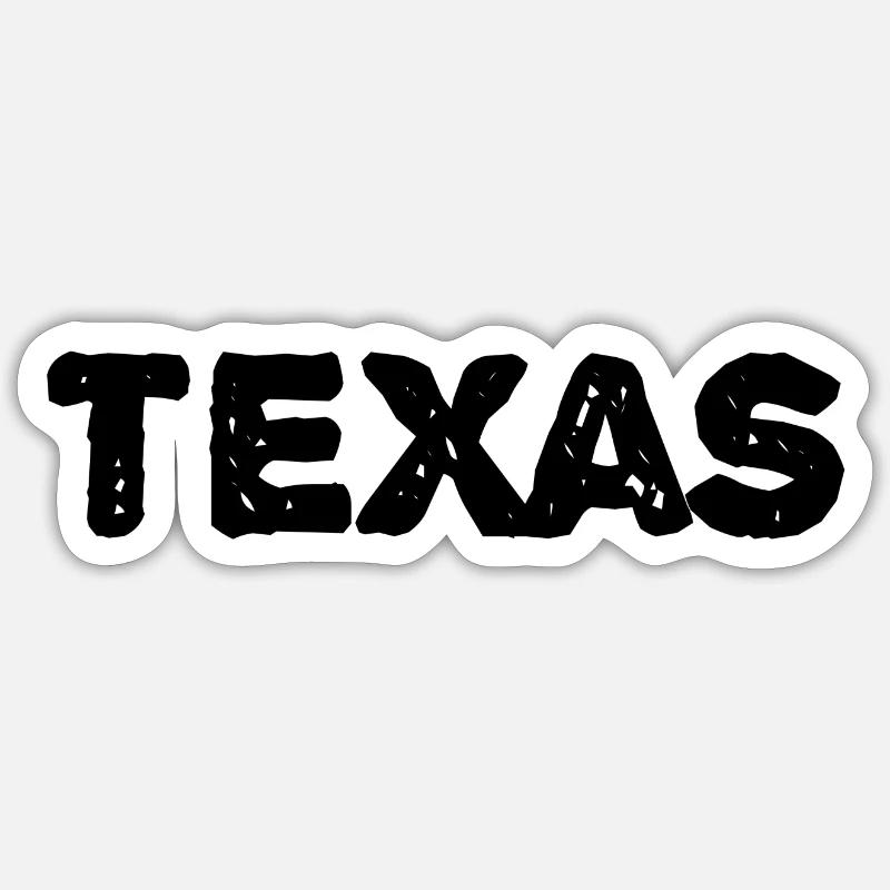 Texas - Sticker taille S (10 x 10 cm) - blanc mat