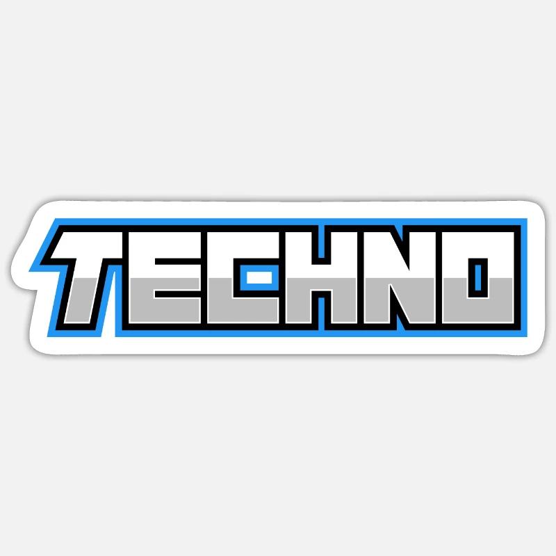 Techno Sticker taille S (10 x 10 cm)