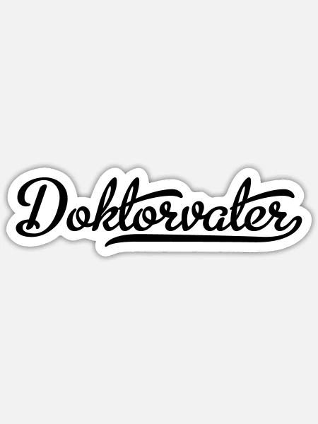 doktorvater - Sticker Größe S (10 x 10 cm) - Mattweiß
