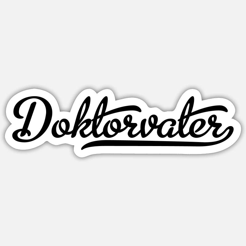 doktorvater - Sticker Größe S (10 x 10 cm) - Mattweiß