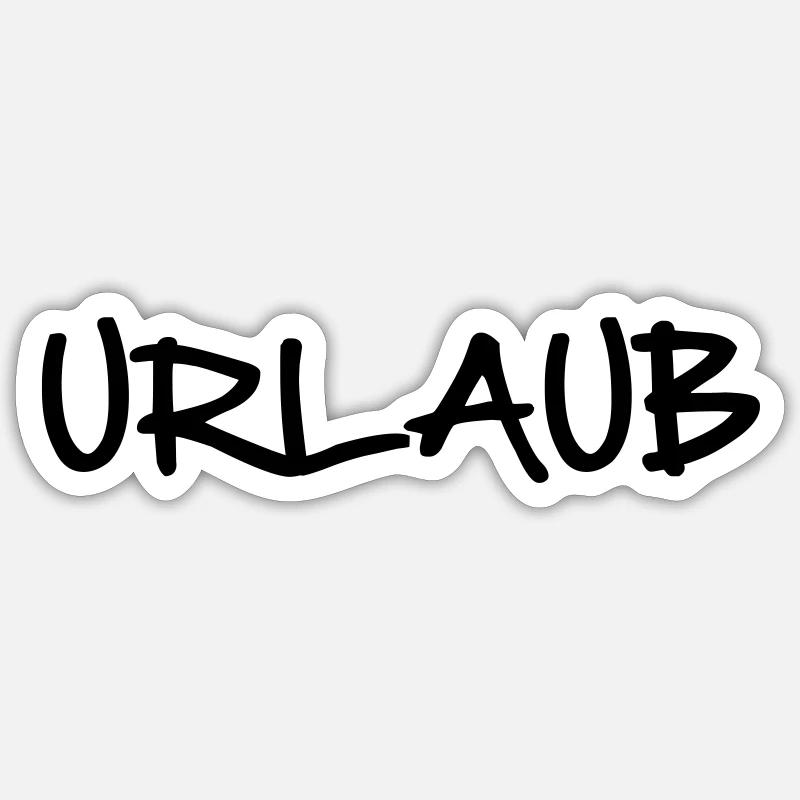 URLAUB - Sticker Größe S (10 x 10 cm) - Mattweiß