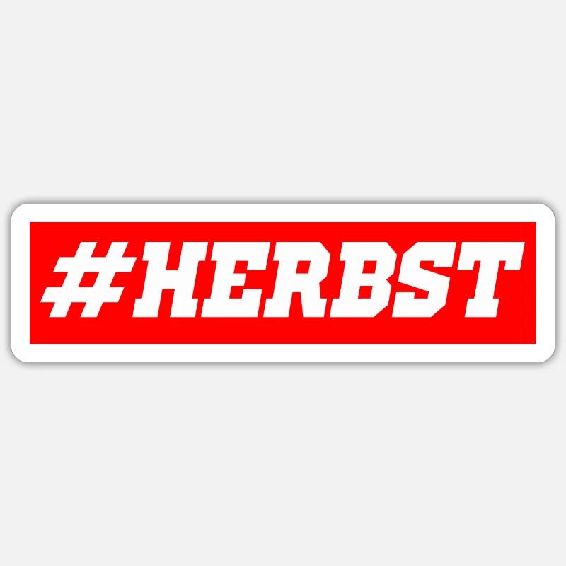 herbst - Sticker Größe S (10 x 10 cm) - Mattweiß