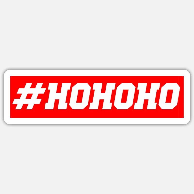 hohoho - Sticker Größe S (10 x 10 cm) - Mattweiß