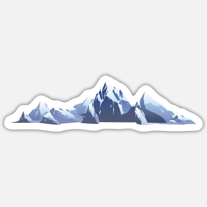 Mountains | Mountain - Sticker size S (10 x 10 cm) - white matte