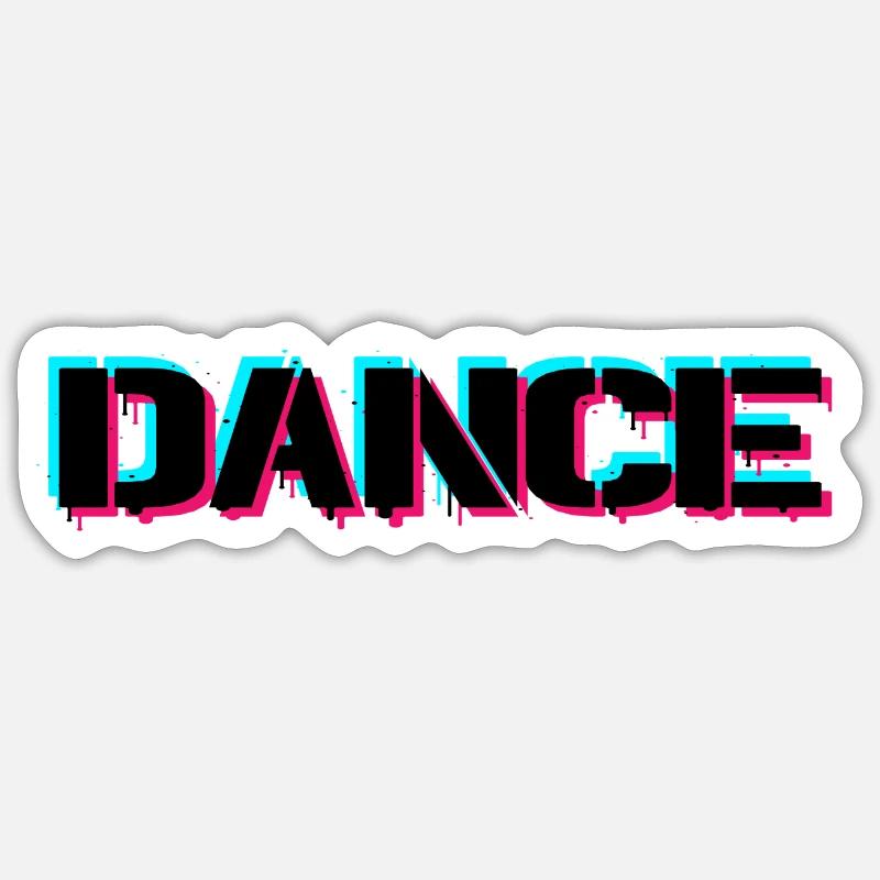 Dance - Sticker size S (10 x 10 cm) - white matte