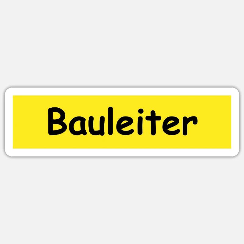 Bauleiter - Sticker Größe S (10 x 10 cm) - Mattweiß