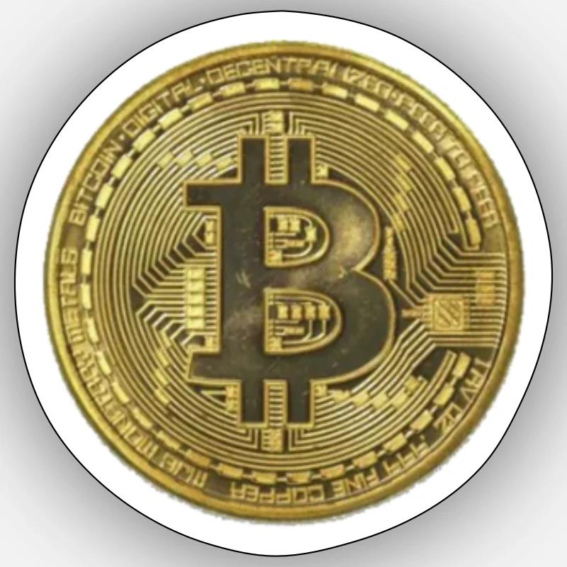 Bitcoin - Sticker Größe S (10 x 10 cm) - Mattweiß