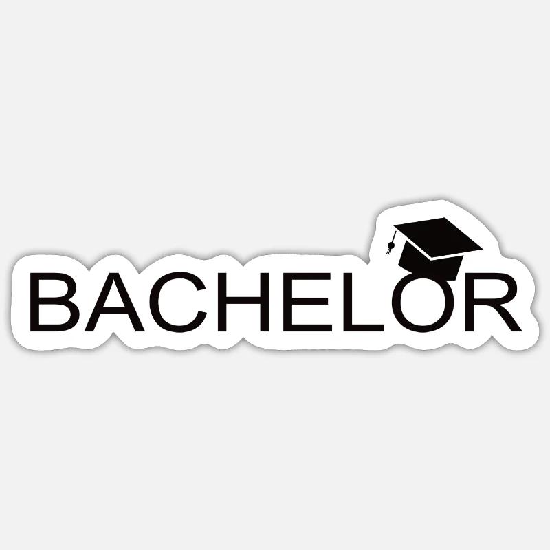 Bachelor - Sticker size S (10 x 10 cm) - white matte