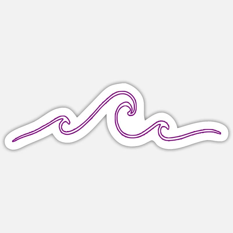Vagues Sticker taille S (10 x 10 cm)