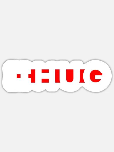 Hug-Motiv - Sticker Größe S (10 x 10 cm) - Mattweiß