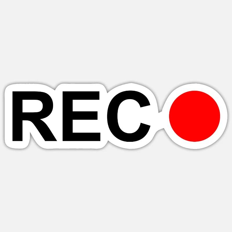 Rec. - Sticker size S (10 x 10 cm) - white matte