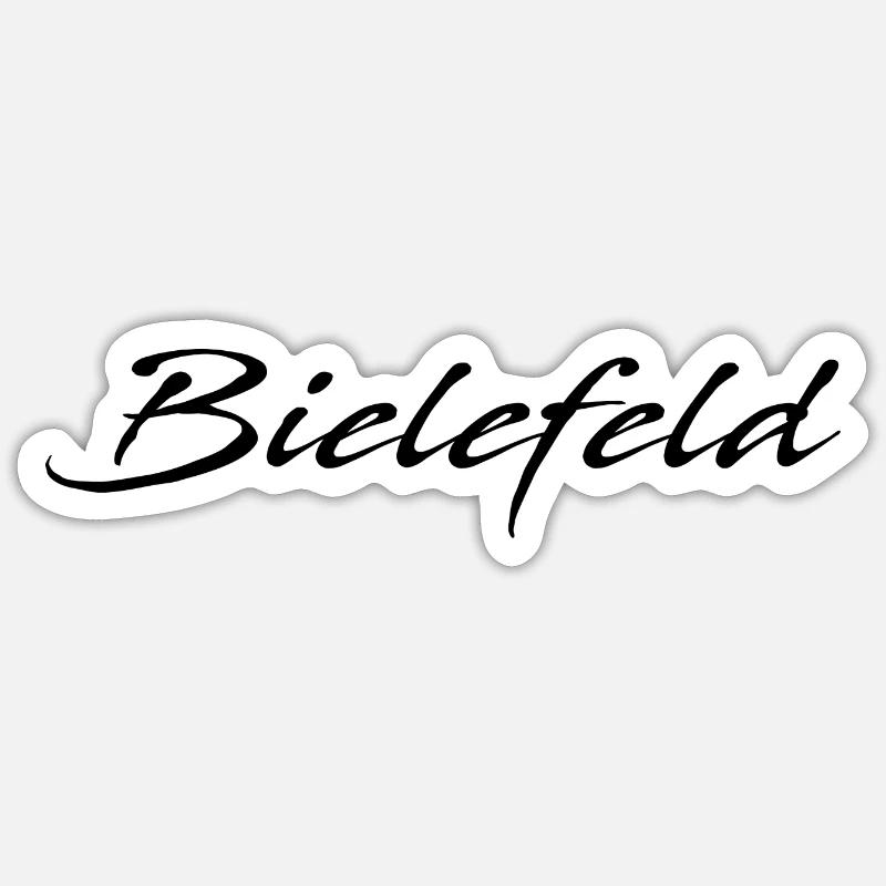 Bielefeld - Sticker Größe S (10 x 10 cm) - Mattweiß