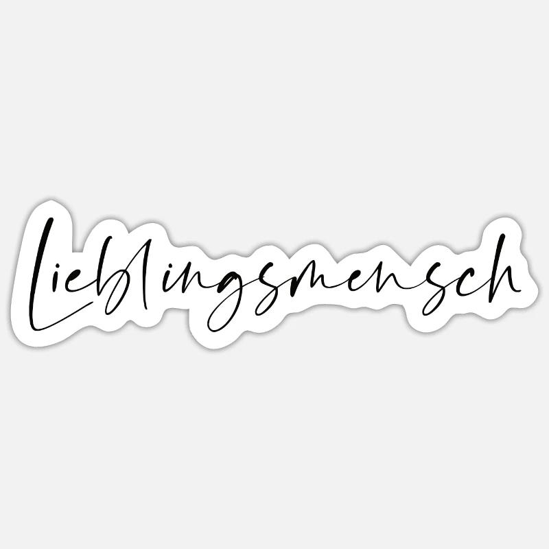 Lieblingsmensch 2 - Sticker Größe S (10 x 10 cm) - Mattweiß