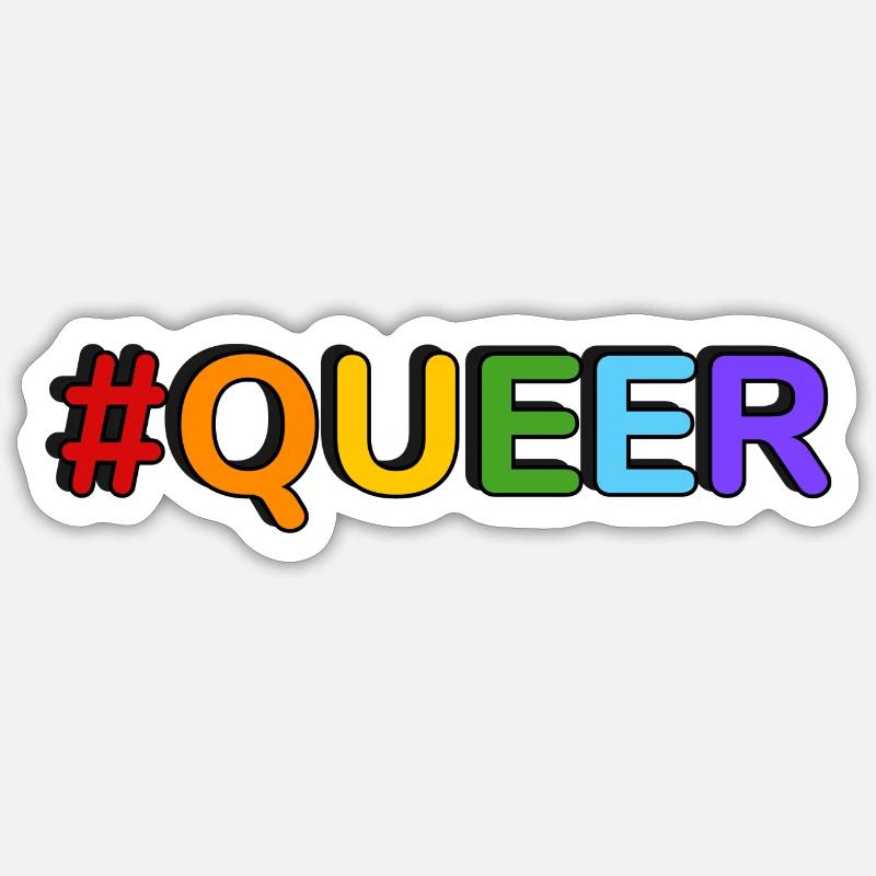 QUEER Hashtag Sticker Größe S (10 x 10 cm)