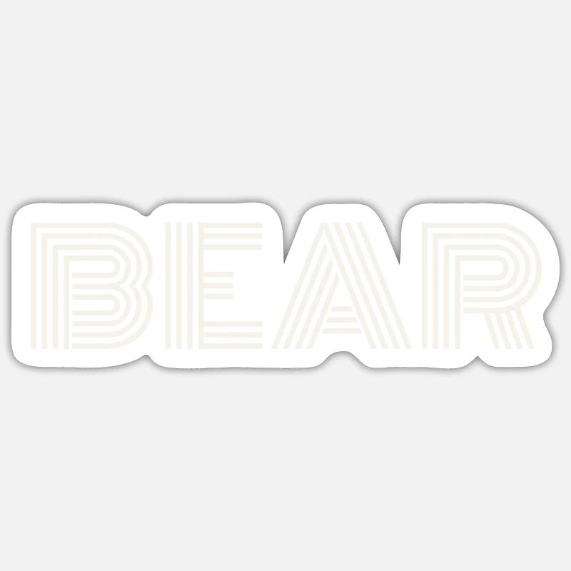 bear white Sticker taille S (10 x 10 cm)