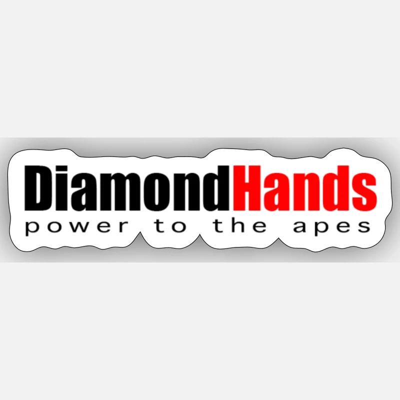 Diamond Hands - Sticker size S (10 x 10 cm) - white matte