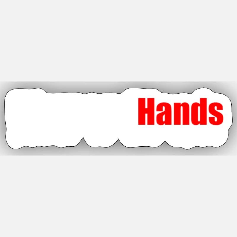 Diamond Hands White - Sticker taille S (10 x 10 cm) - blanc mat