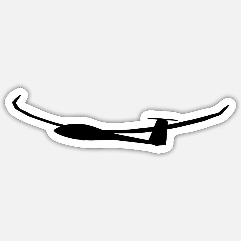 Glider Glider Glider Pilot Pilot - Sticker size S (10 x 10 cm) - white matte