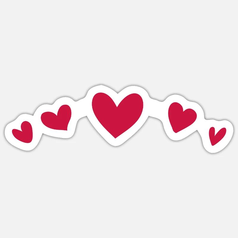 Crown heart - Sticker size S (10 x 10 cm) - white matte