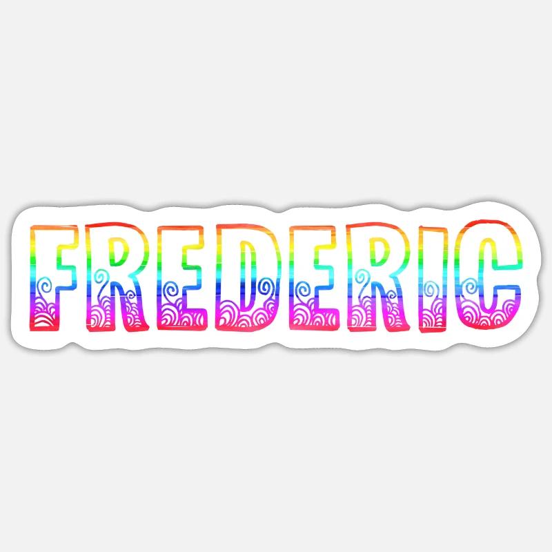 frederic rs regenbogen Sticker Größe S (10 x 10 cm)