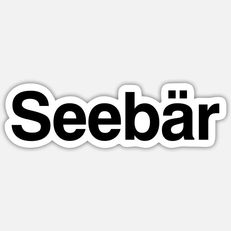Der Seebär - Sticker Größe S (10 x 10 cm) - Mattweiß