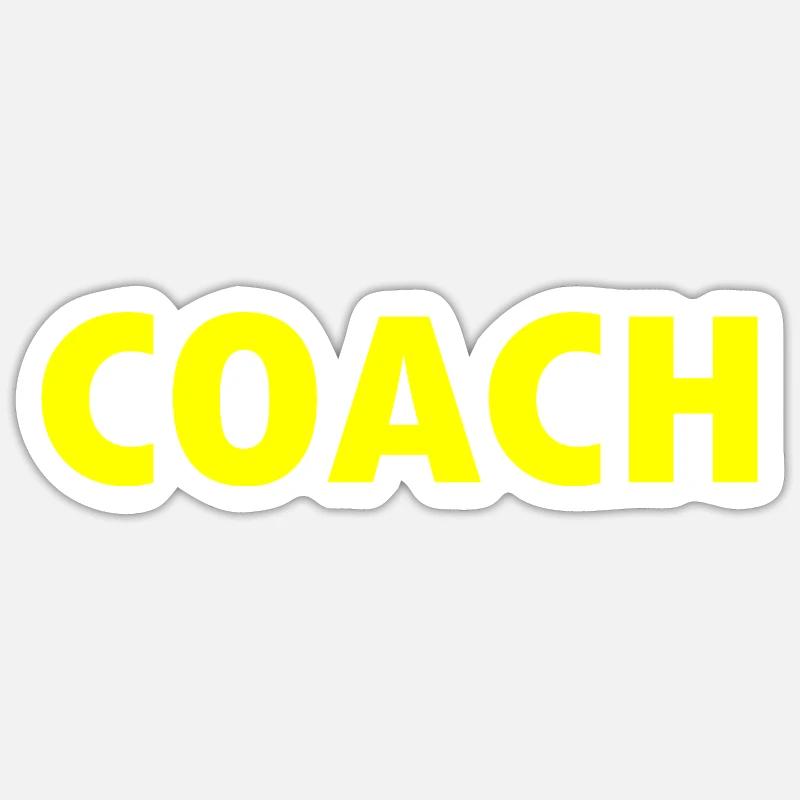 Coach - Sticker taille S (10 x 10 cm) - blanc mat