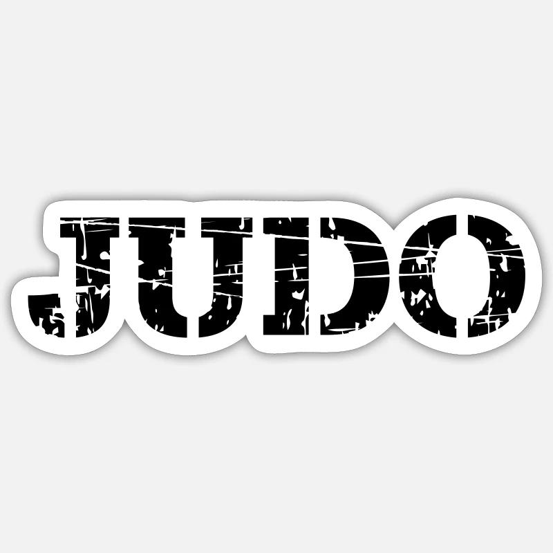 Judo - Sticker size S (10 x 10 cm) - white matte